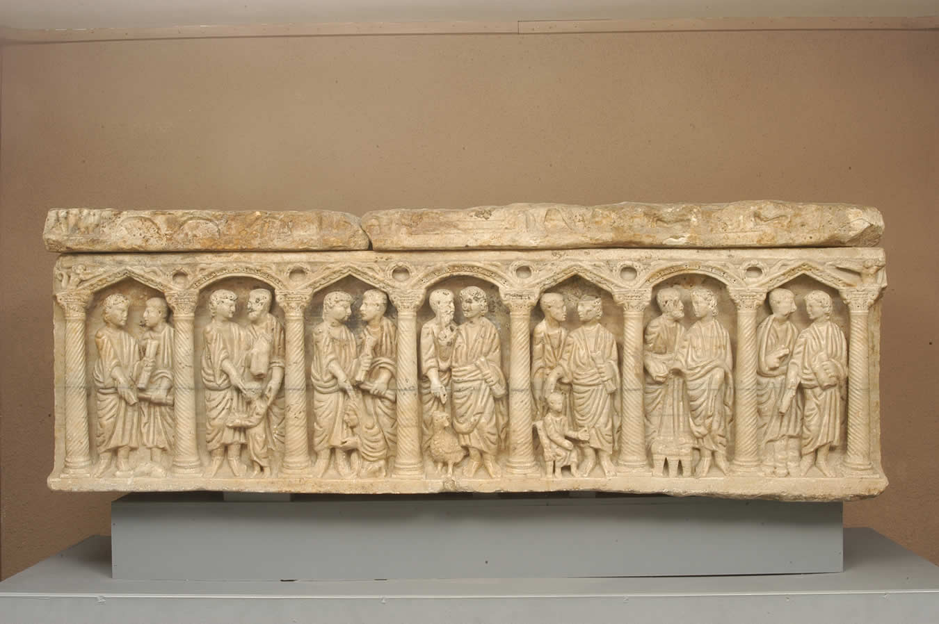 Resultado de imagen de sarcófago de los Apóstoles y del de Leocadio