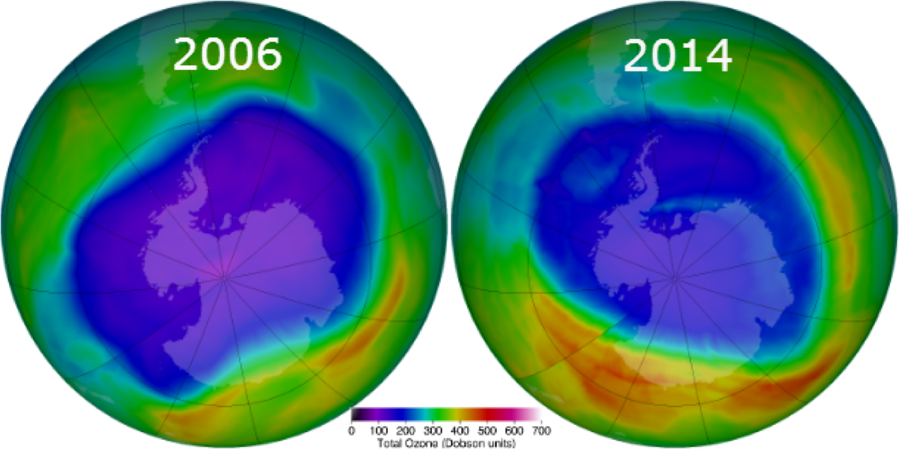 Карта озоновых дыр земли онлайн с объяснениями