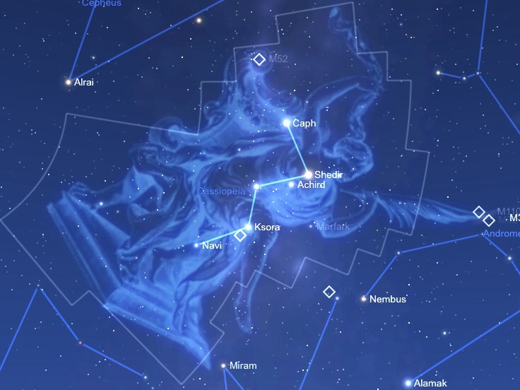 Cassiopeia and King Cepheus lie next to each other in the sky. 