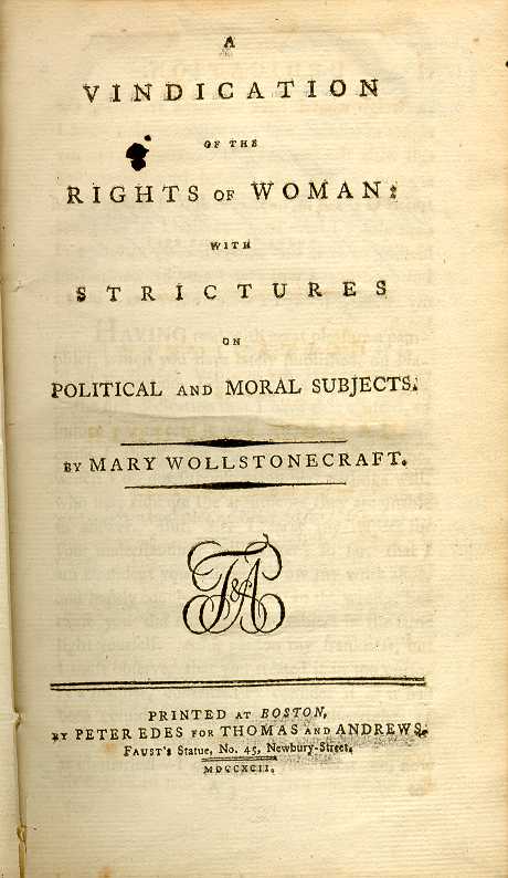 A Vindication Of The Rights Of Women