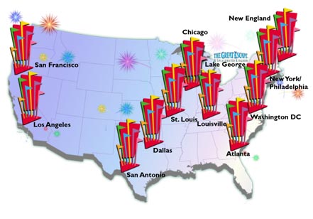 Six Flags Locations Map Six Flags By On Emaze