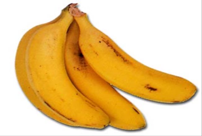El plátano es amarillo.