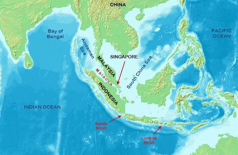 Малаккский пролив карта