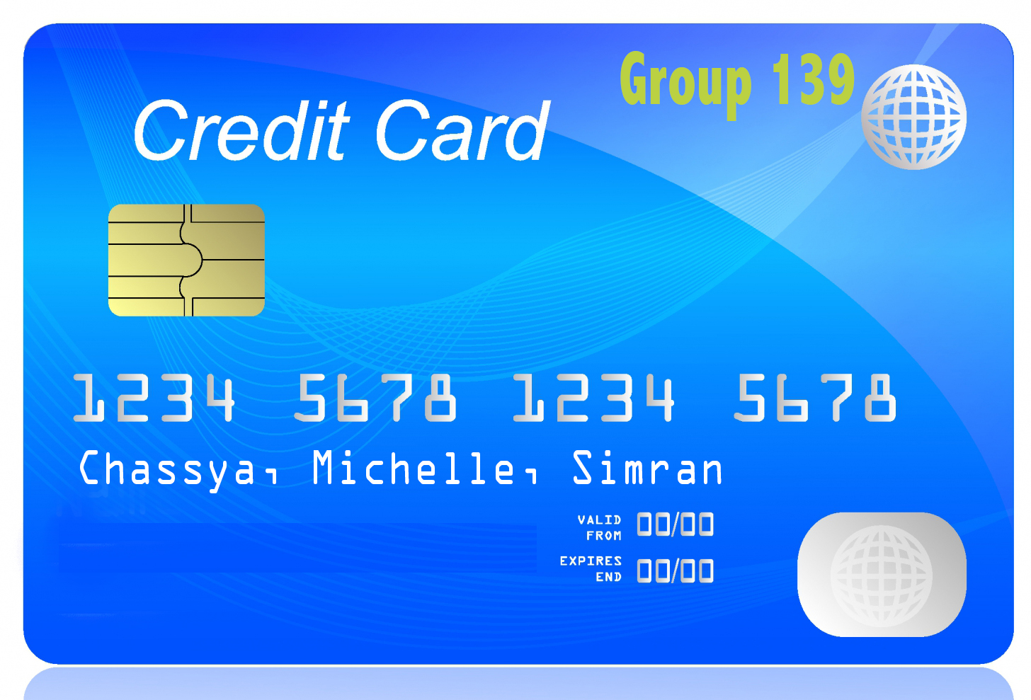 Синяя кредитная карта
