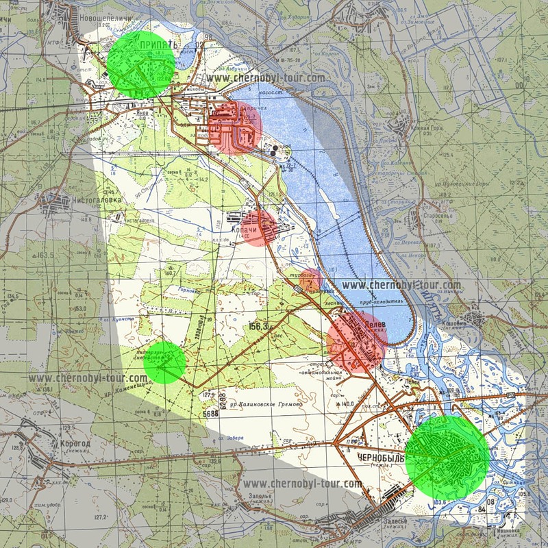 Карта чернобыля припять