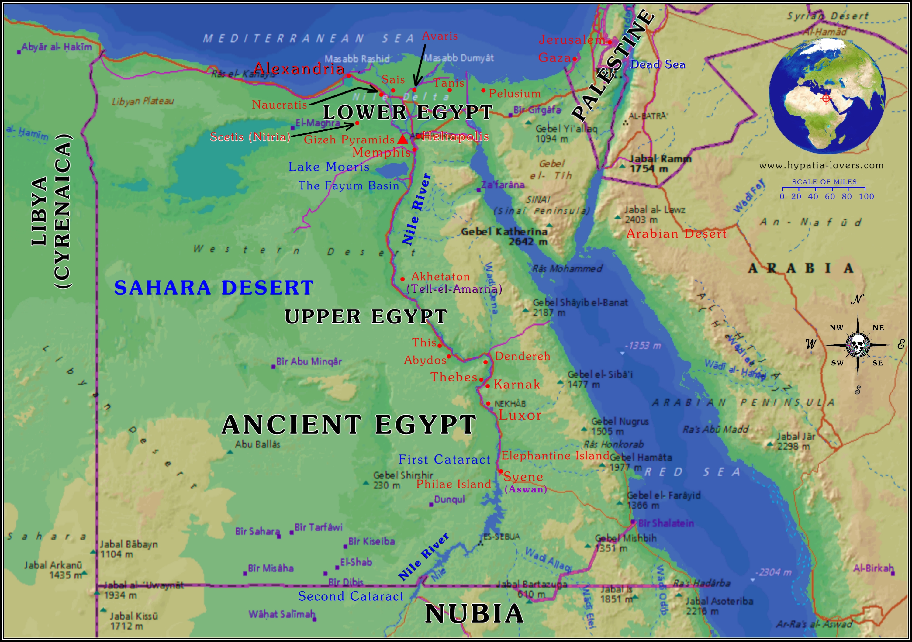 Geography Of Egypt Map