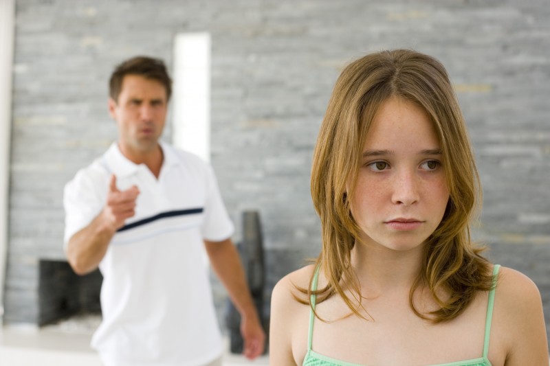 Stepfather punishes daughter image