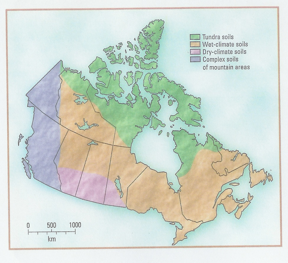 Почвенные ресурсы канады карта