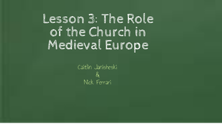 SS the Role of the Church in Medieval Europe at emaze Presentation