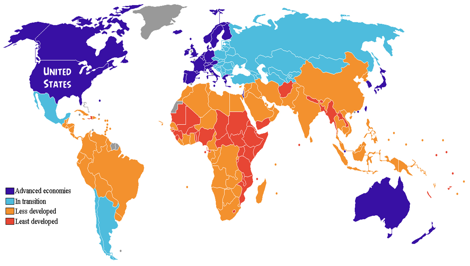 Карта экономики стран. Развитые и развивающиеся страны карта.
