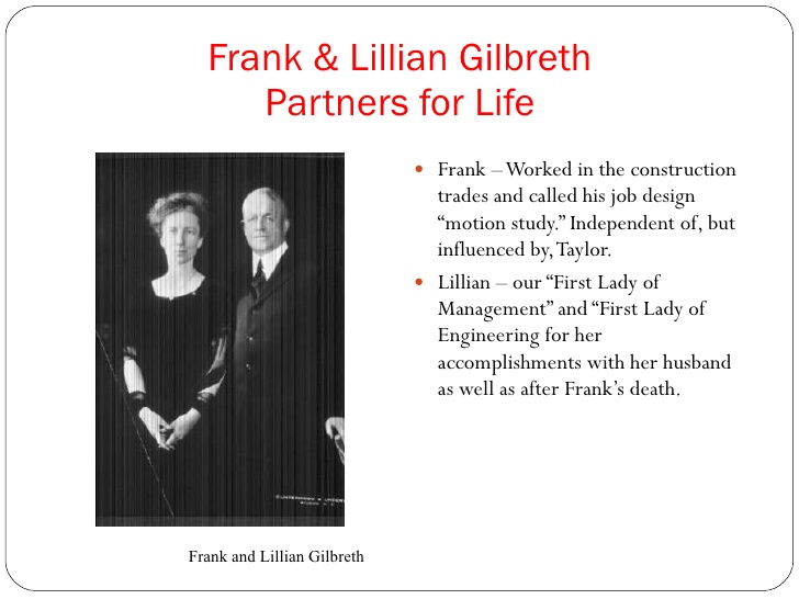 frank and lillian gilbreth contributions