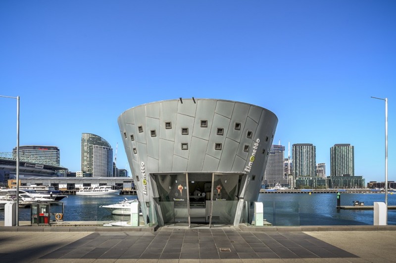 Cone shaped buildings at emaze Presentation