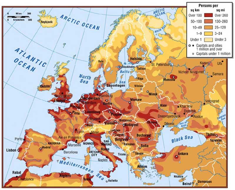 Территория и население европы. Плотность населения стран Европы карта. Карта плотности населения зарубежной Европы. Карта плотность населения стран Западной Европы. Карта плотности населения Восточной Европы.