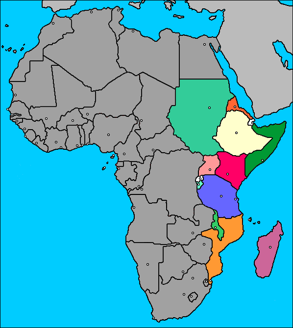 Карта восточной африки