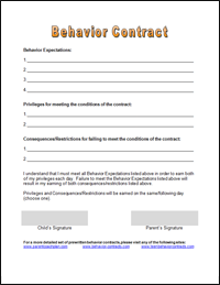 Behavior Contract By Mrichardsonsports On Emaze