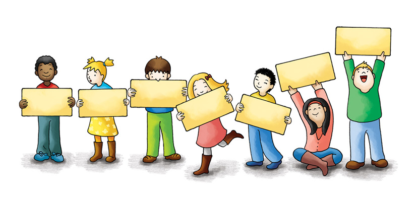 Resultado de imagen para niños haciendo un cartel