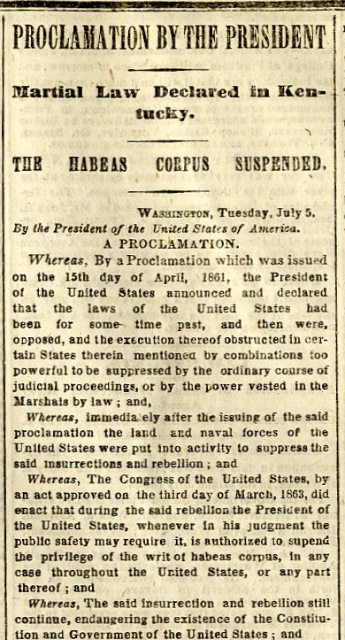 Habeas corpus act