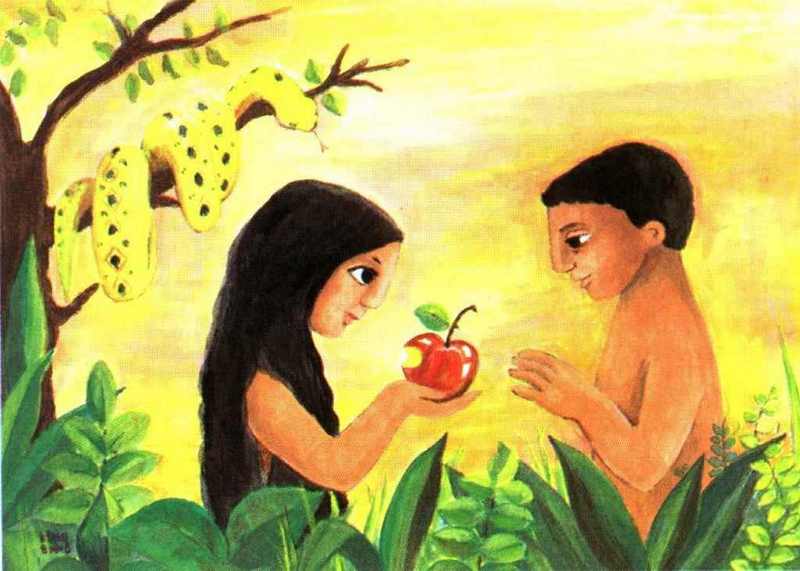 Eve offers to Adam. 