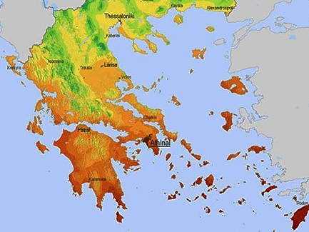 Климатическая карта греции