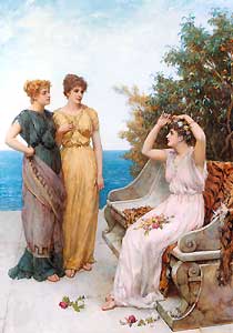 Image result for psyche and sisters in cupid's palace pic