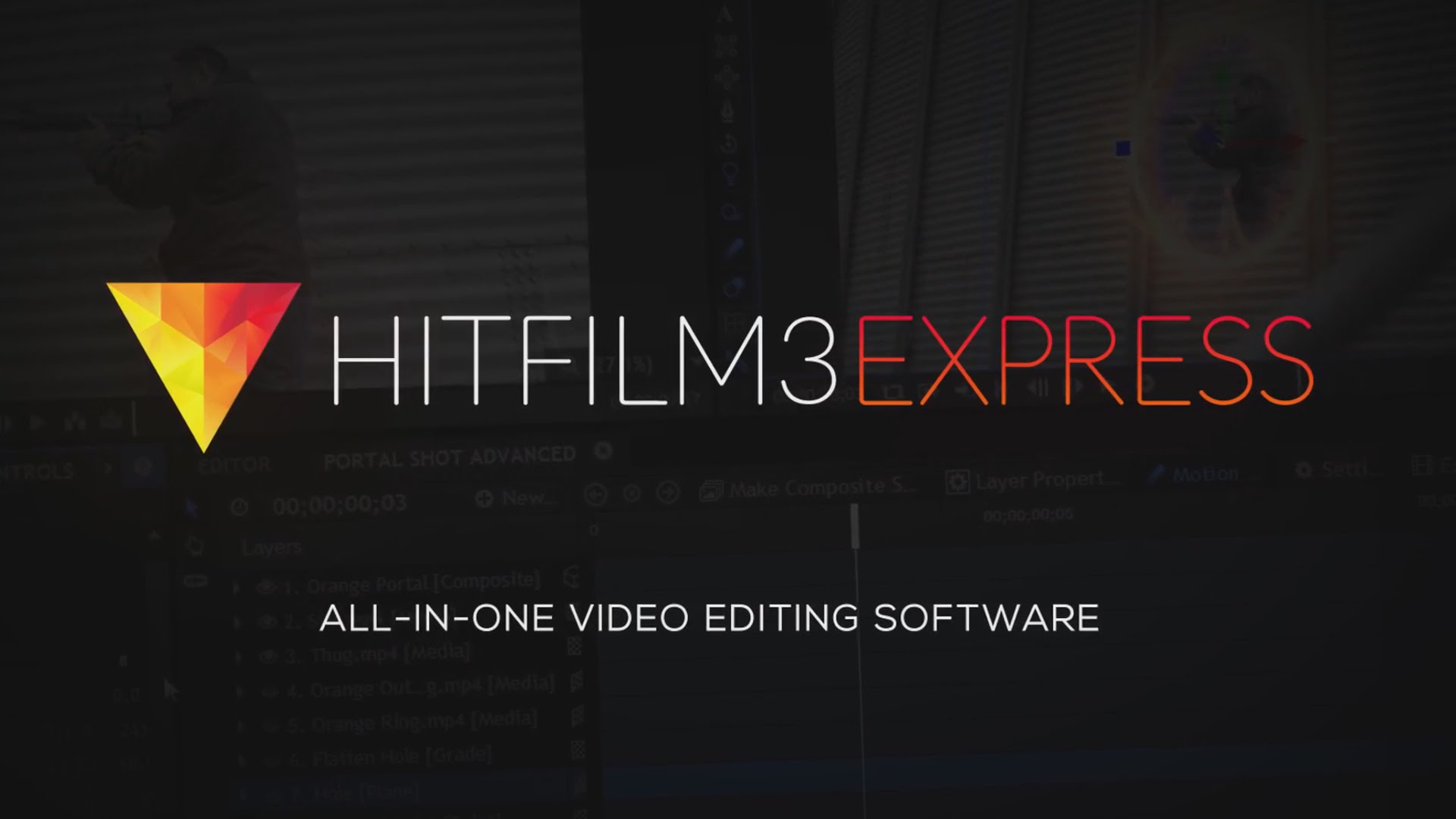 Video one. HITFILM Express logo.