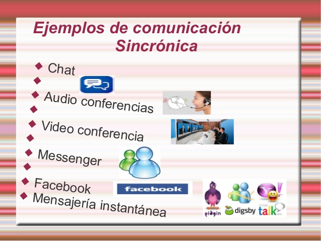 Resultado de imagen para comunicación sincronica ejemplos