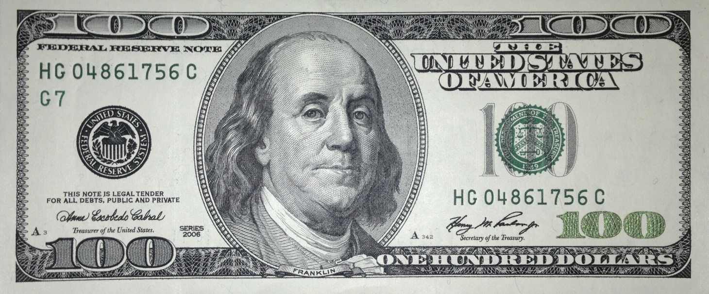 100 Dollar Bill Coloring Pages Clip Art Five Dollar Bill Outline B W 