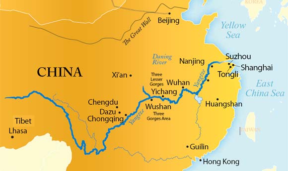 yangtze river world map