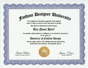 online fashion design degree