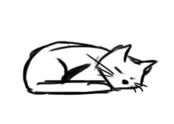 Catnap анимация. Анимированная Catnap. Sleeping Cat drawn gif. Рисунок распечатать черно белый кот смеётся.