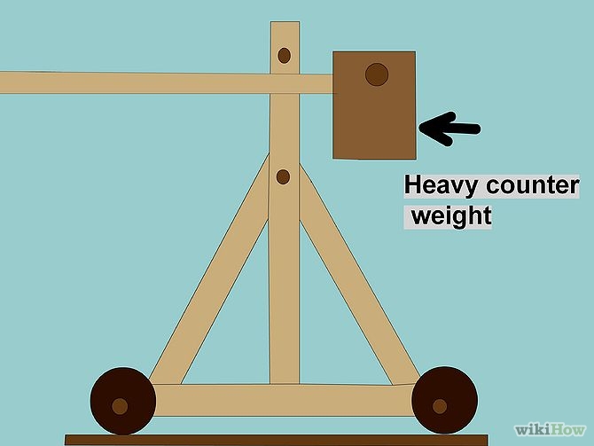 Устройство катапульты для метания камней схема