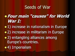 What were the four main causes of World War I?