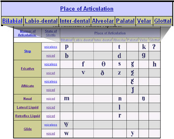 difference between manner and place of articulation for r