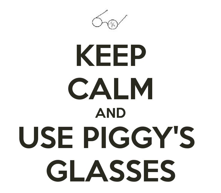 What does piggy's glasses symbolize