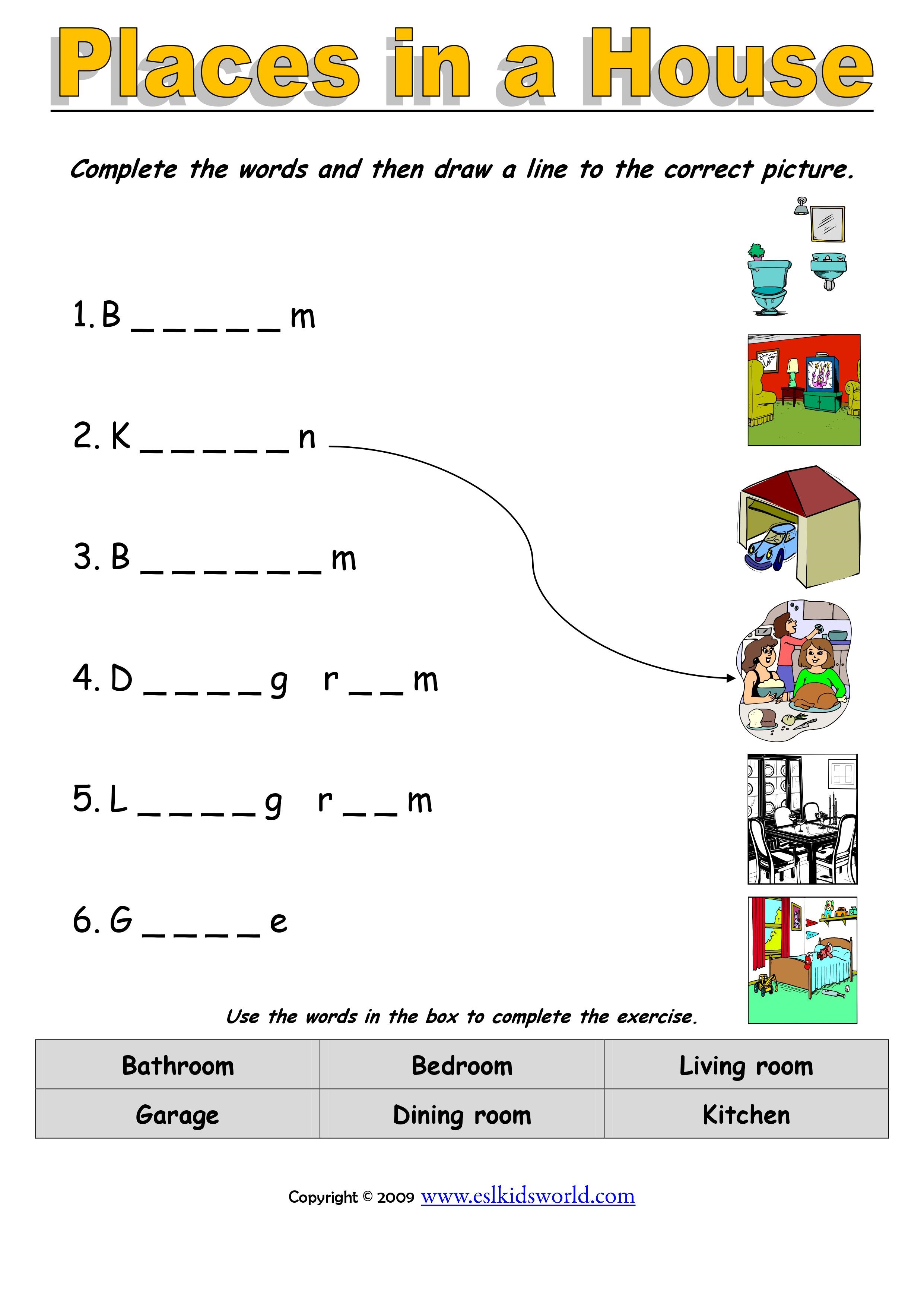 Circle the house words. My House Worksheets for Kids с заданием. Rooms 2 класс Worksheet. Places in House Worksheet for Kids. Write the place in the House.