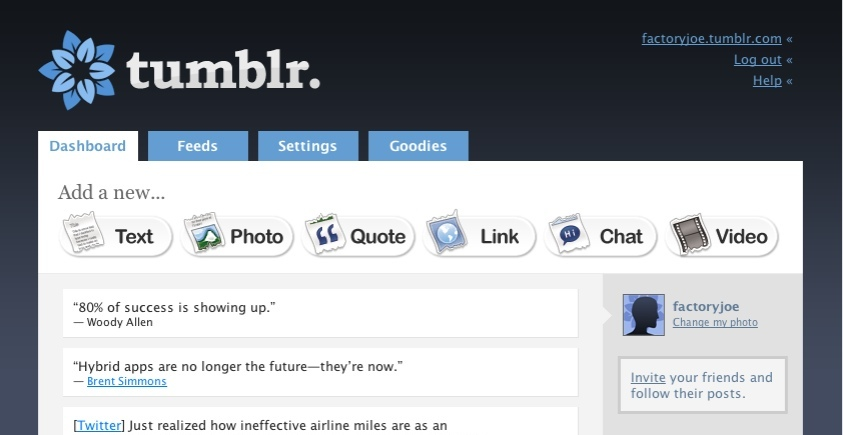 New adding. Линк чат. Tumblr 2007. Тумблер описаний сайта. Tumblr руководство.