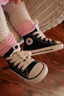 baby wearing converse