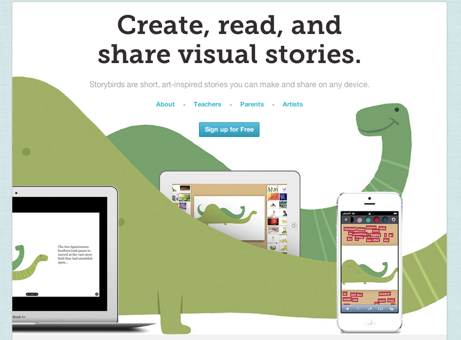 Storybird. A Bird story. Visual storytelling. Create read.