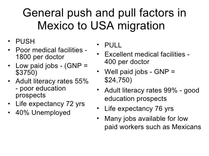 What Are The Pull Factors Of Mexico