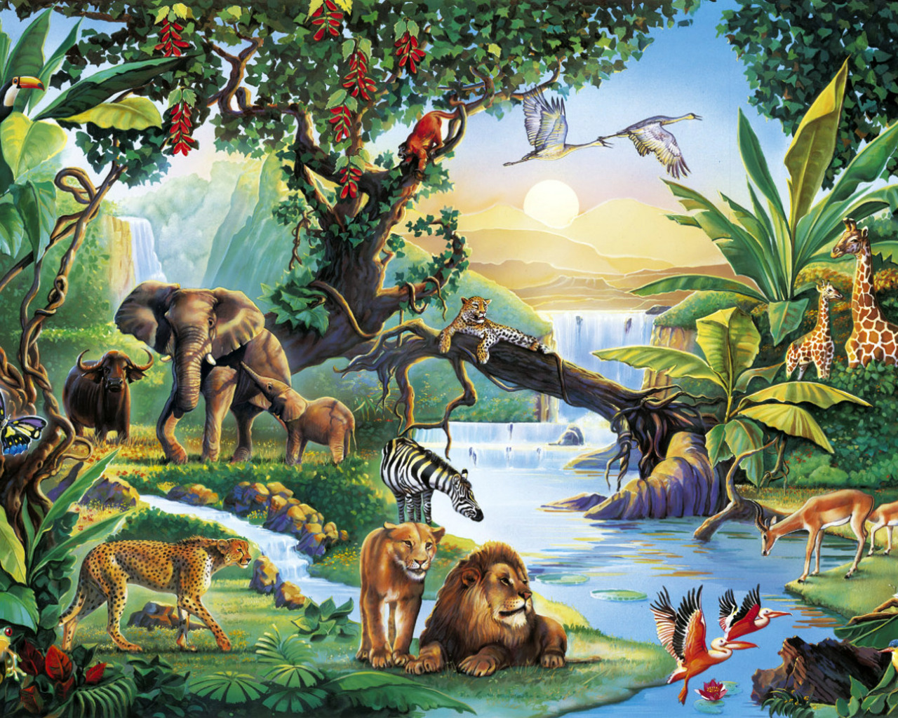 Животные и растения джунглей