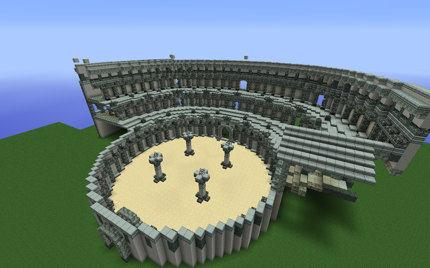MinecraftEdu has pre-created landmarks and structures that teachers can imp...