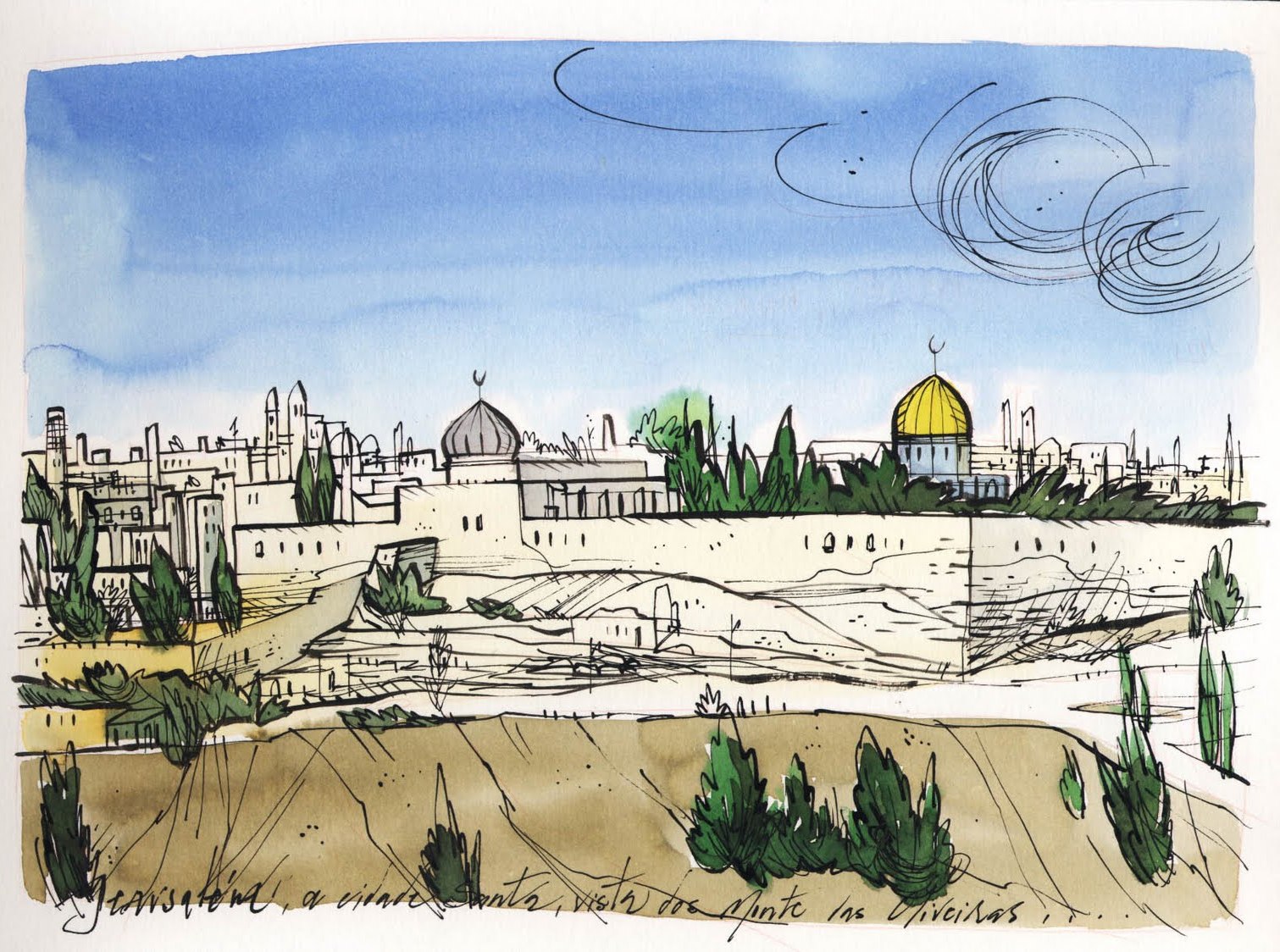 Рисунок але. Al Aqsa Sketch.