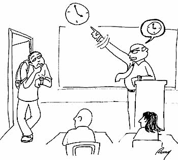 Late for class. Late картинка для детей.