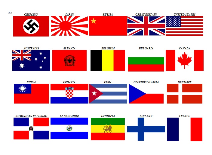 Flags Of Ww2 Countries