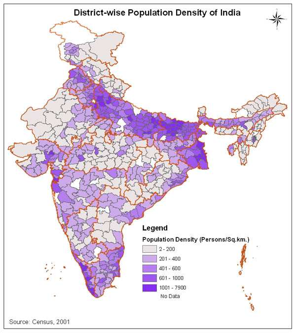 Карта населения Индии. Плотность населения Индии. India population density. Этническая карта Индии.