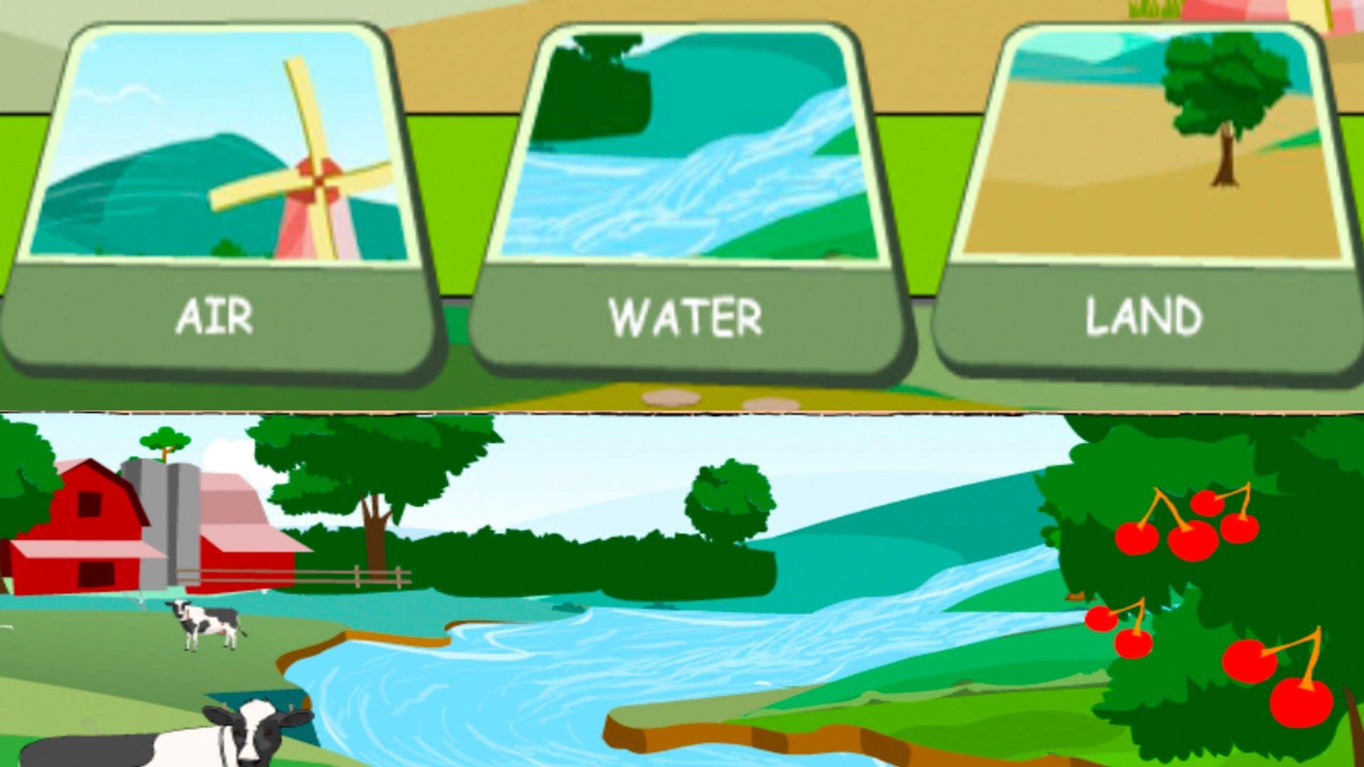 Water part 1. Land Water Air. Water Land Air for Kids game. Natural resources for Kids. Транспорт небо вода земля.