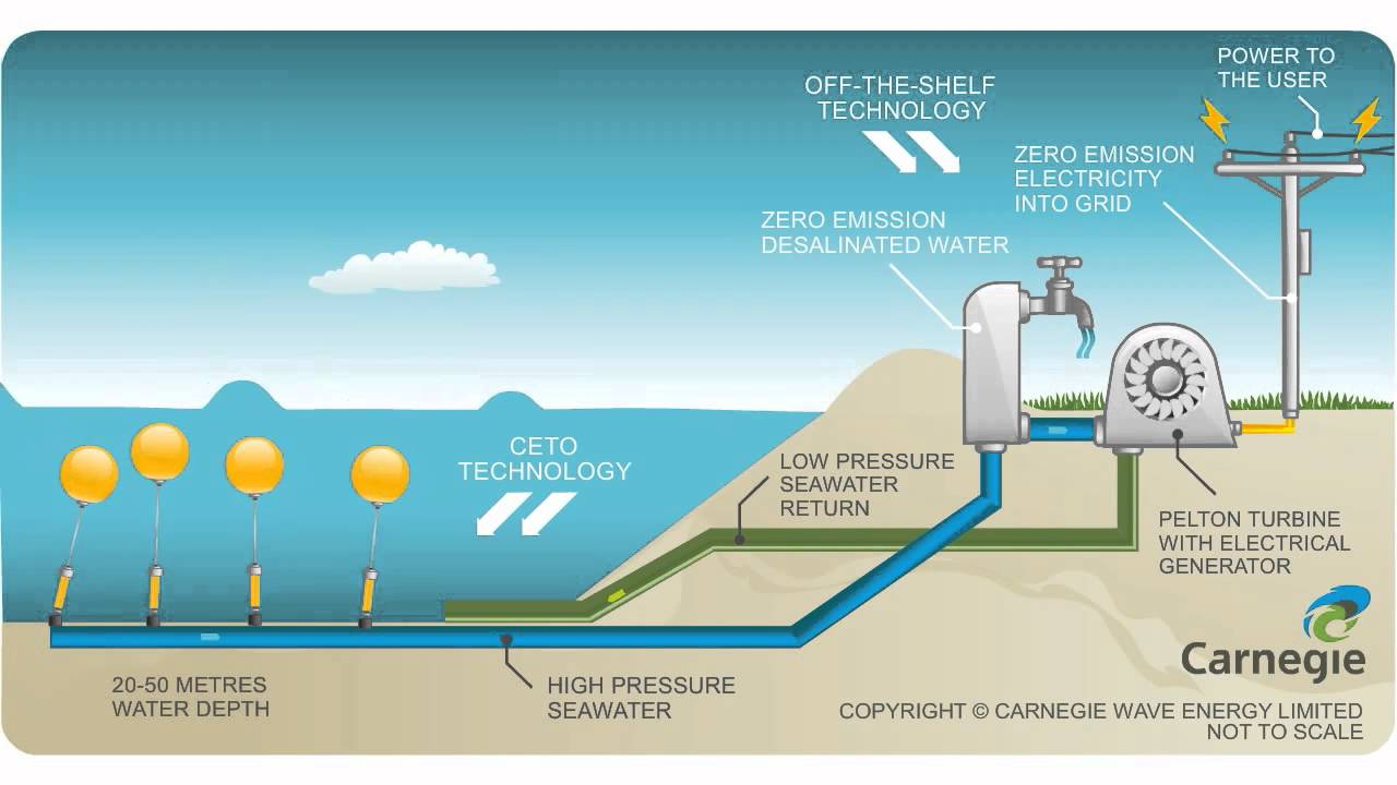 Ocean energy. Волновая электростанция Carnegie Perth Wave Energy. Схема работы волновой электростанции. Волновые электростанции принцип работы. Волновая Энергетика схема работы.