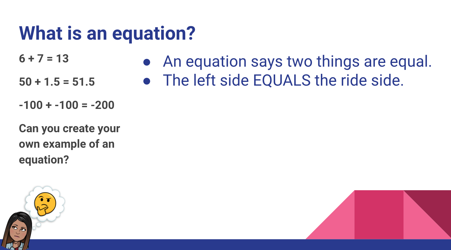 Simple Equations Balance Method