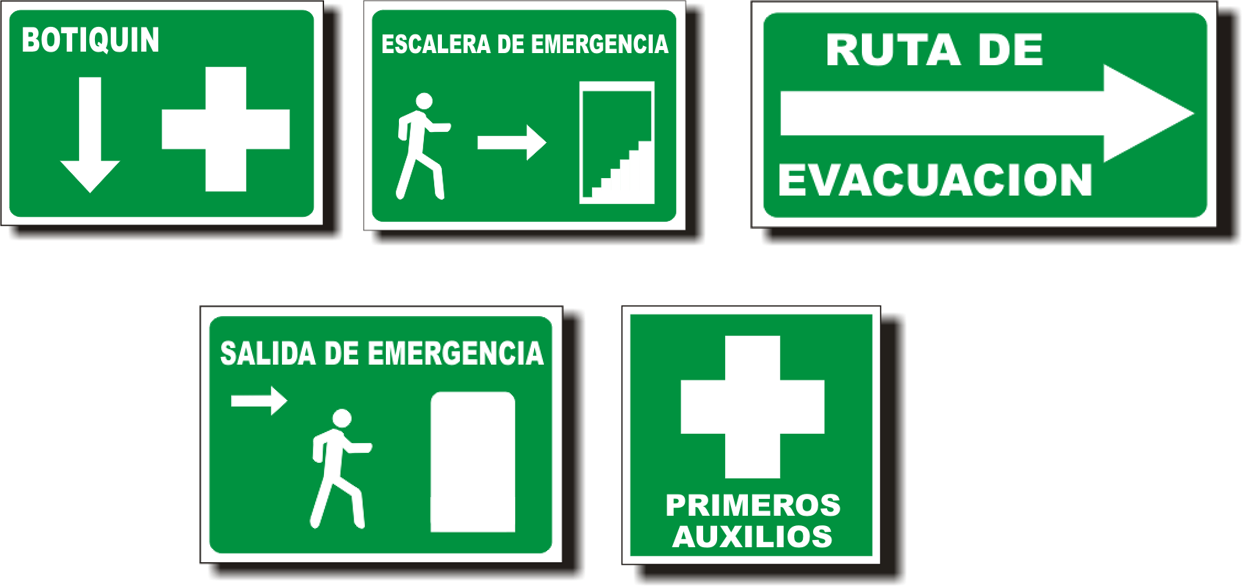 Señalización y demarcación de rutas de evacuación y áreas seguras.