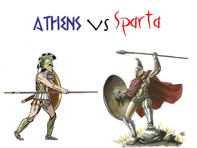 雅典vs sparta的图像结果